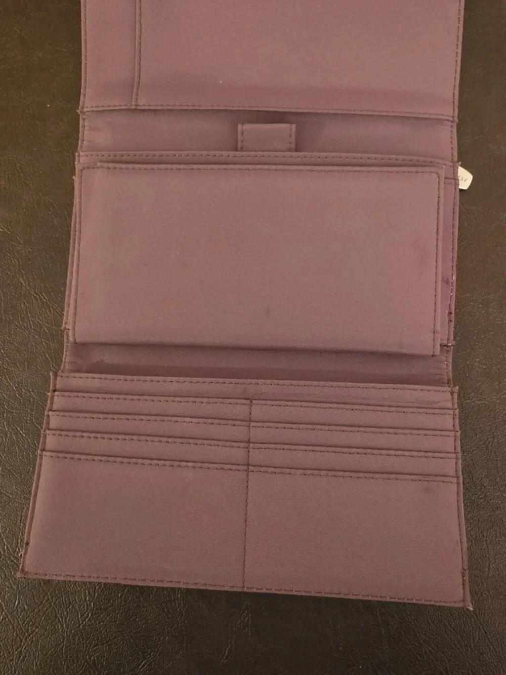Vintage Nine West Brown Faux Leather Tri Fold Ladies Wallet
